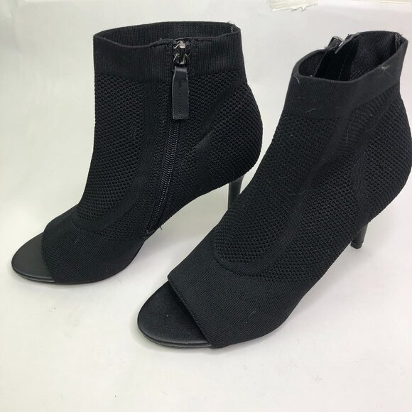 Bleeker & Bond Sock Peep toe heeled booties size 7.5 - Picture 1 of 9